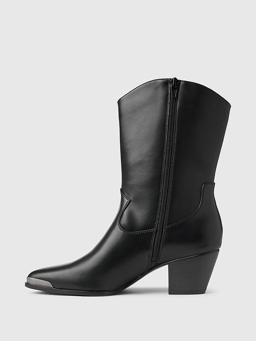 Vegan Leather Western Boots Product Image