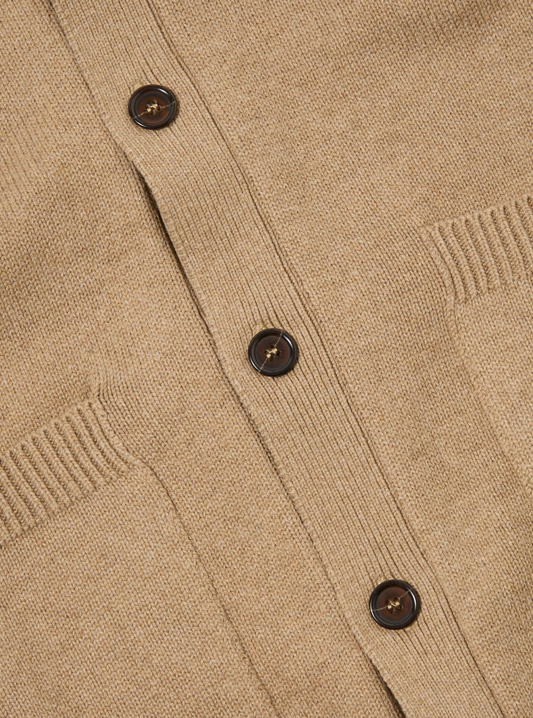 Sand Cotton Knit Pocket David Cardigan Product Image
