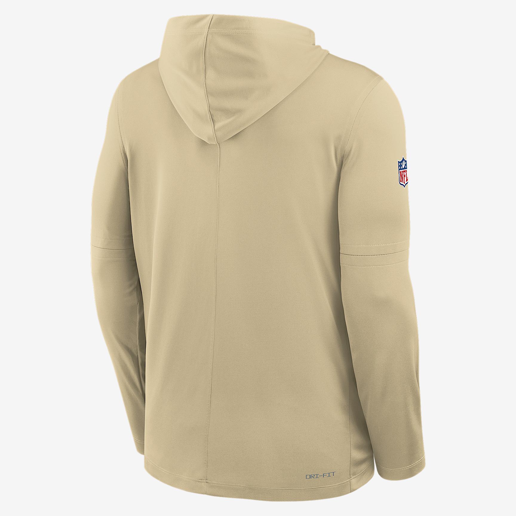 New Orleans Saints Pass Accuracy Nike Men's Dri-FIT NFL Long-Sleeve Hooded Top Product Image