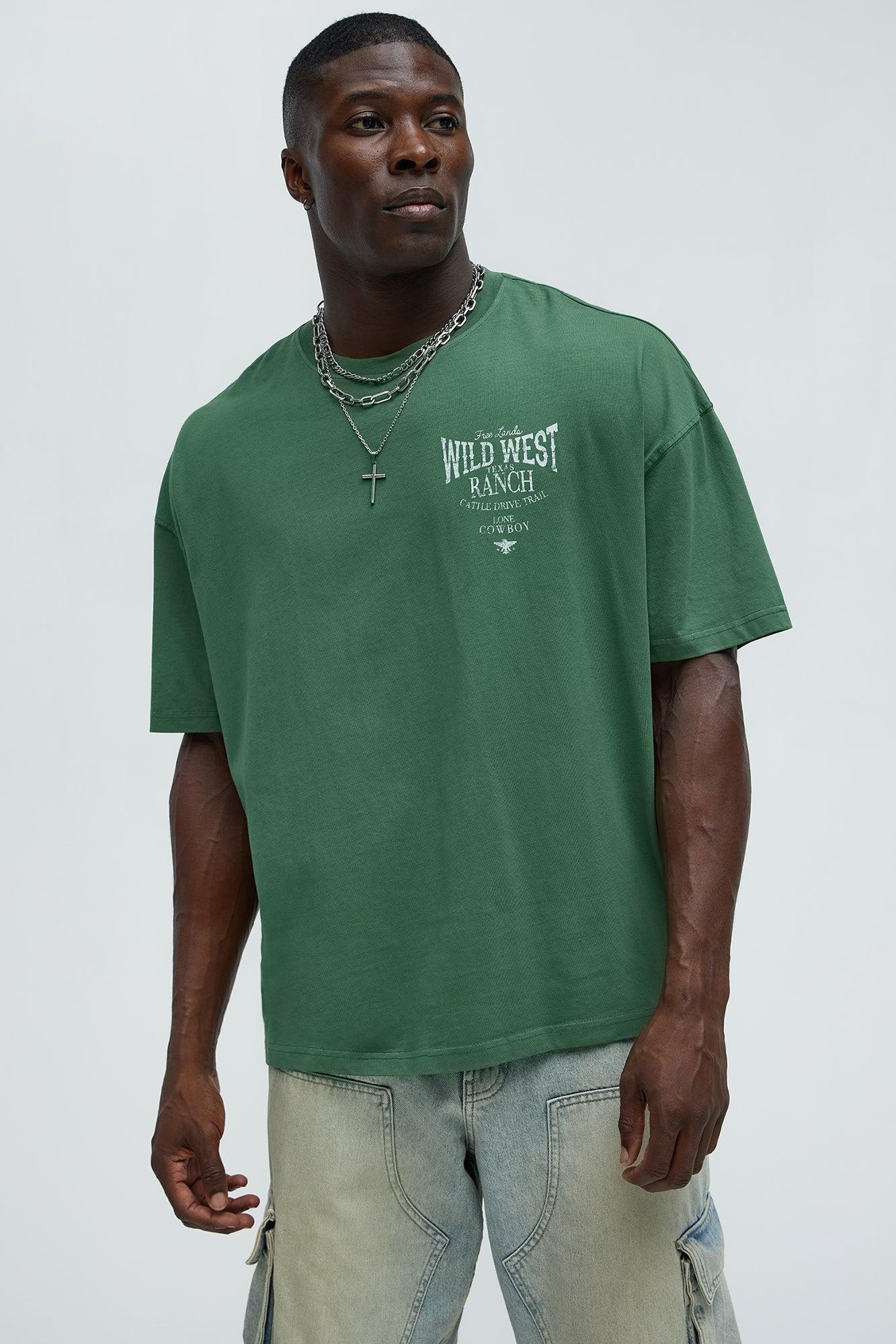 Wild West Oversized Short Sleeve Tee - Green Product Image