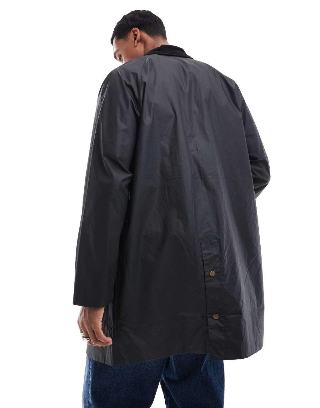 Scalpers reece trench in dark gray   Product Image