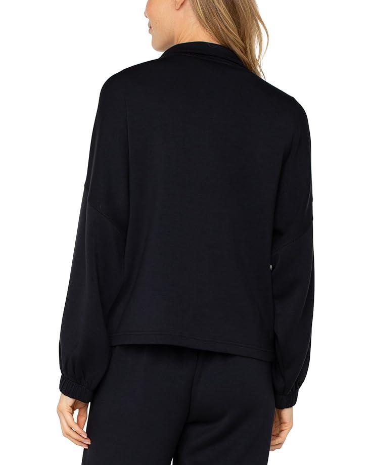 Zip Up Dolman Sleeve Matte Sateen Jacket Product Image