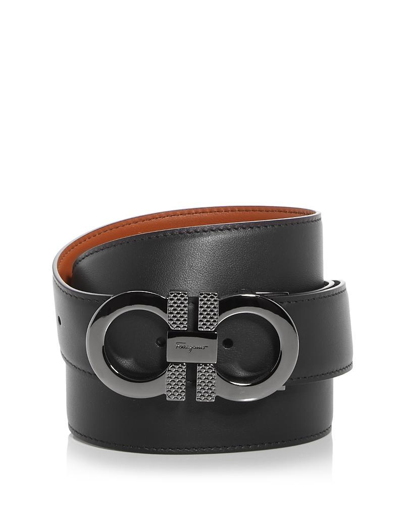 Mens Adjustable Gancini Cut-to-Size Reversible Leather Belt Product Image