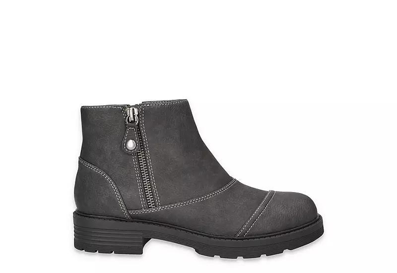 Aliah Easy Works by Easy Street Women's Slip Resistant Ankle Boots, Size: 10 Wide, Gray Product Image