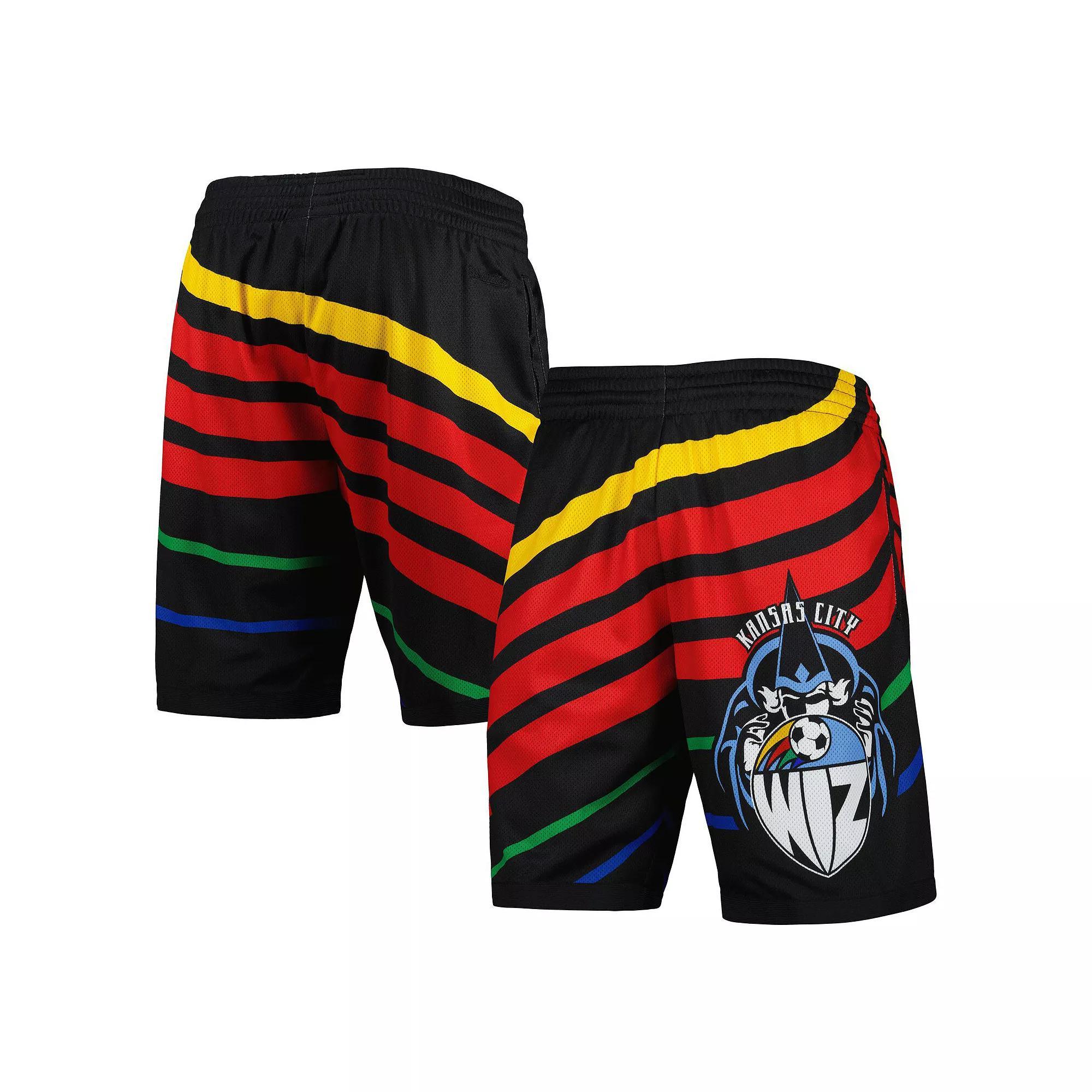 Men's Mitchell & Ness Black Sporting Kansas City Swingman Shorts, Size: 2XL Product Image
