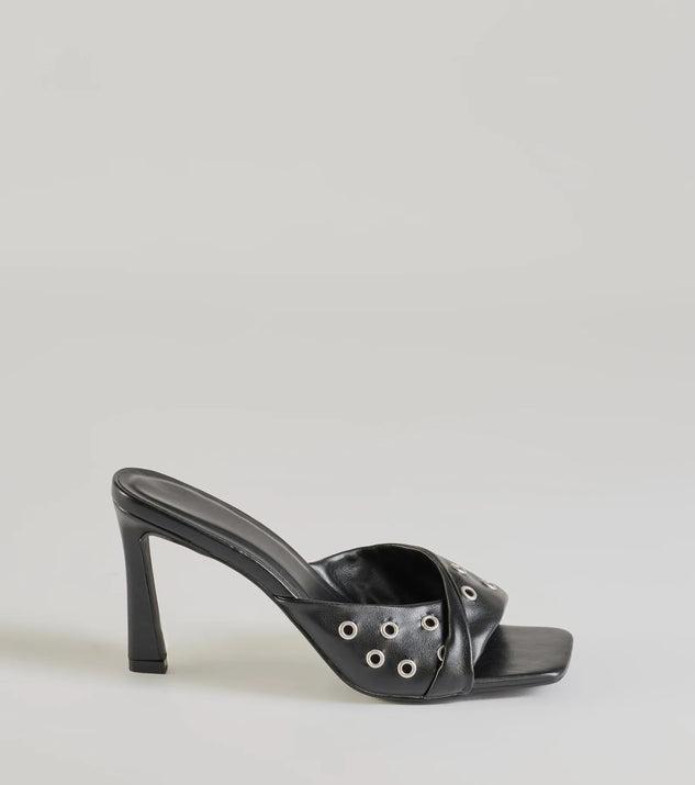 Trendy Twist Strap Stiletto Mules Product Image