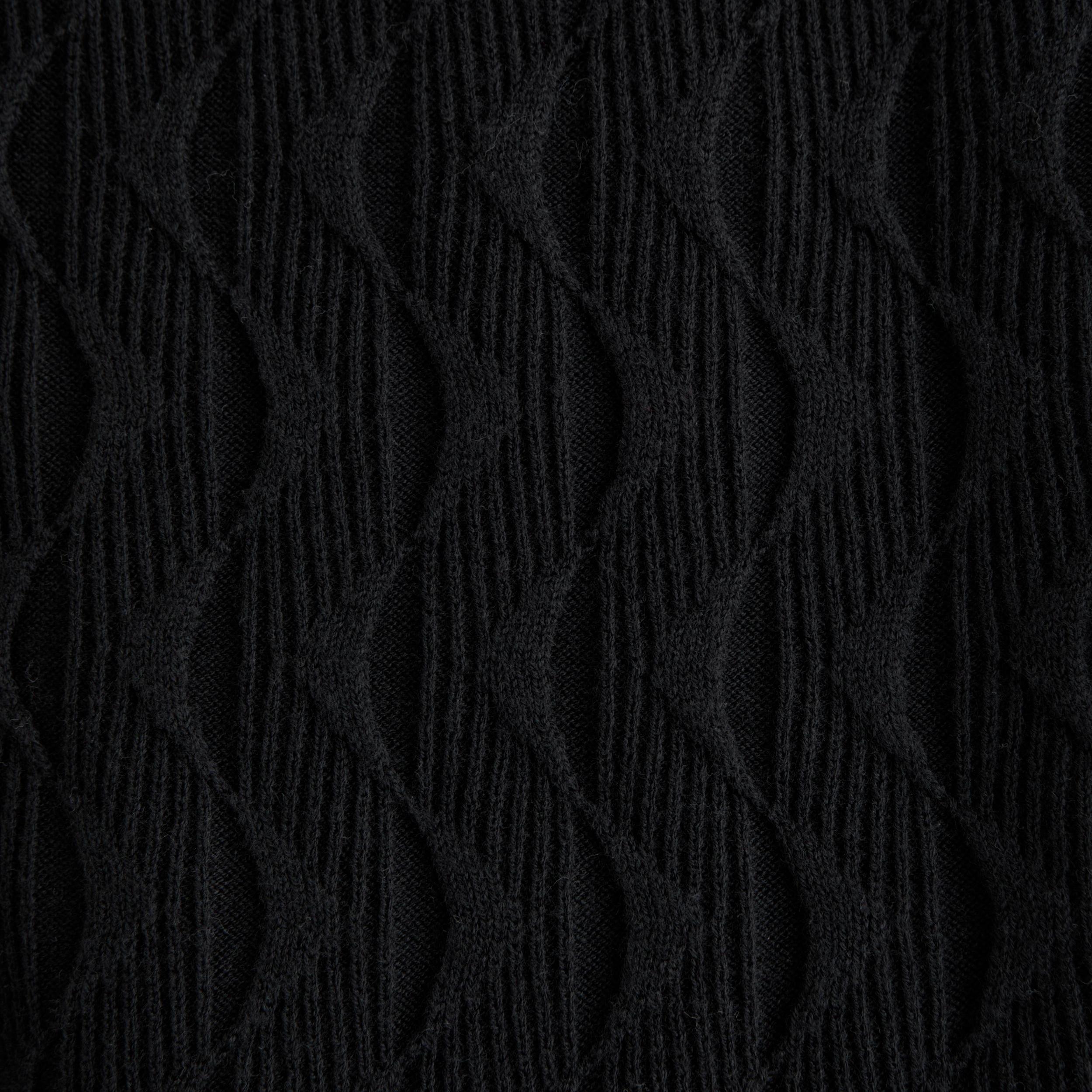 Geometric Stitch Button-Through Sweater Polo Product Image