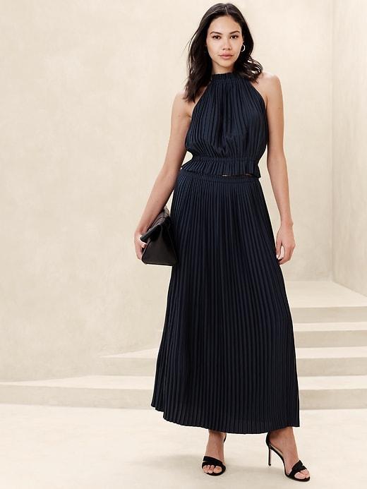Pleated Maxi Skirt Product Image