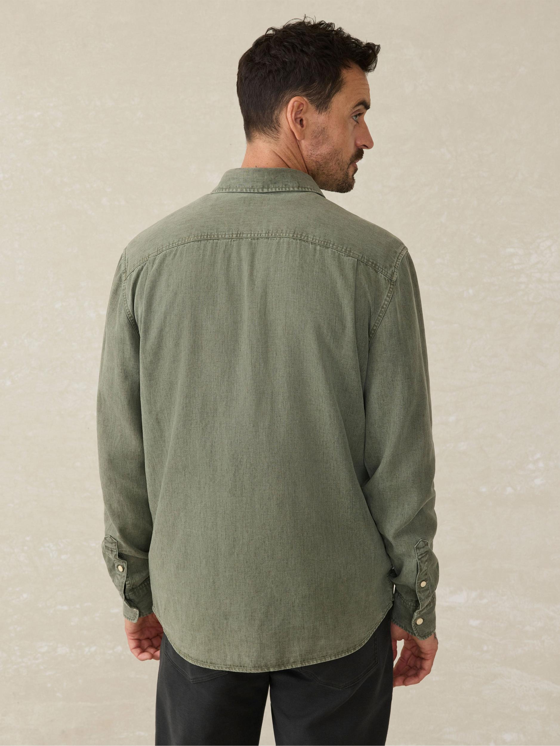 Tried & True Chambray Workshirt - Desert Olive Male Product Image