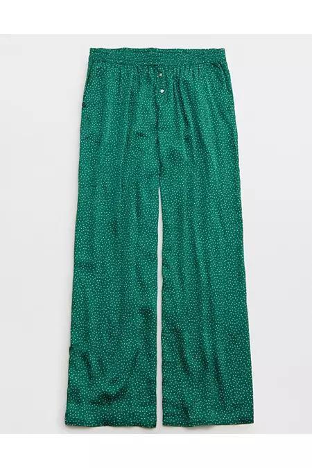 Aerie Off-Duty Satin Trouser PJ Women's Product Image