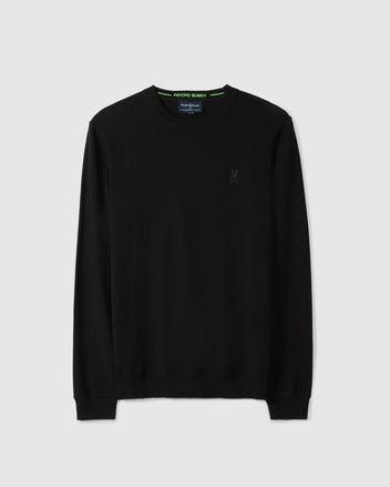 Men's Belmore Extra Fine Cotton Sweater 001 BLACK / XS Product Image
