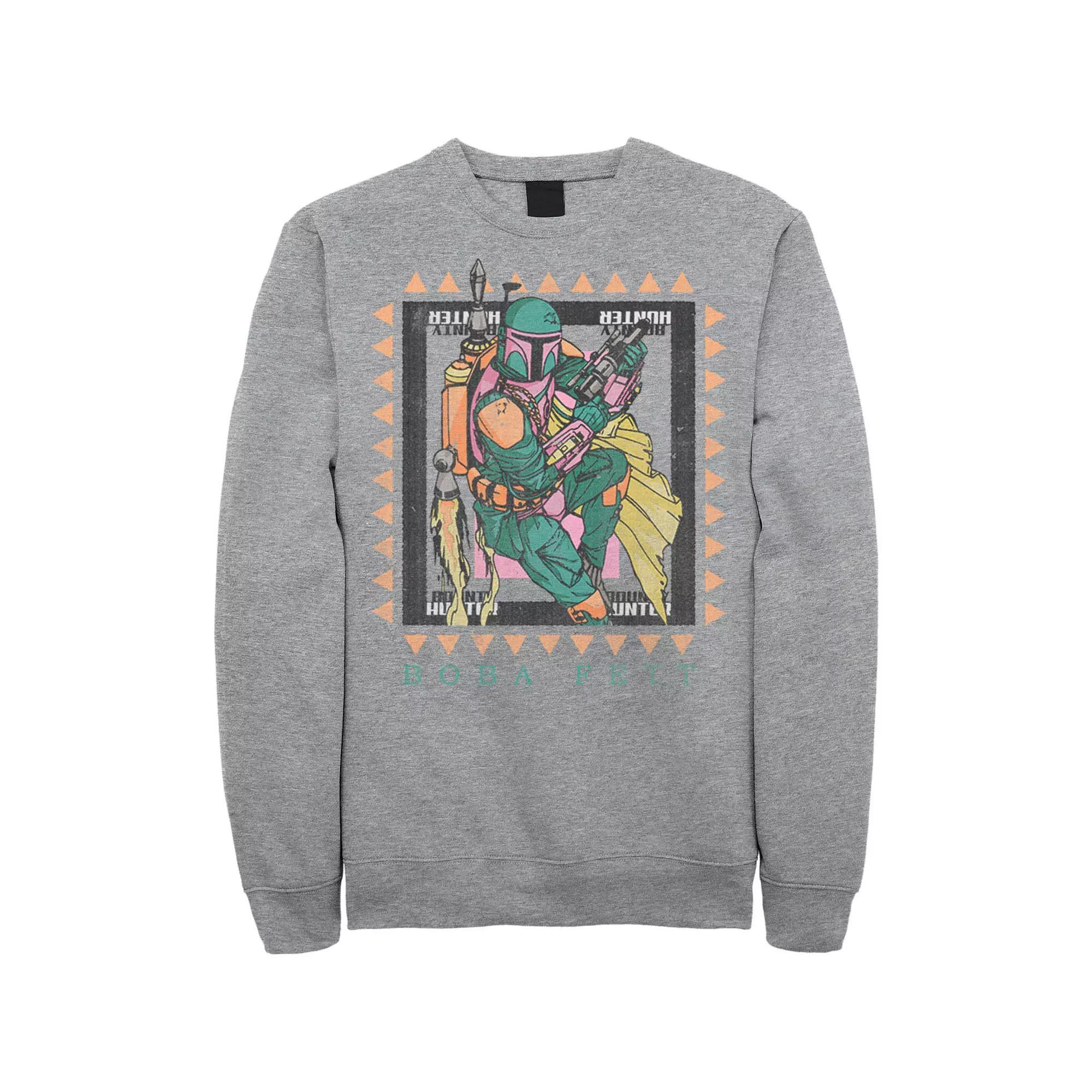 Men's Star Wars Boba Fett Stamp Sweatshirt, Size: Large, Red Product Image