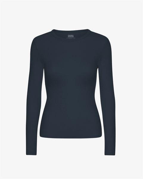Women Organic Rib LS T-Shirt - Kelly Green Product Image