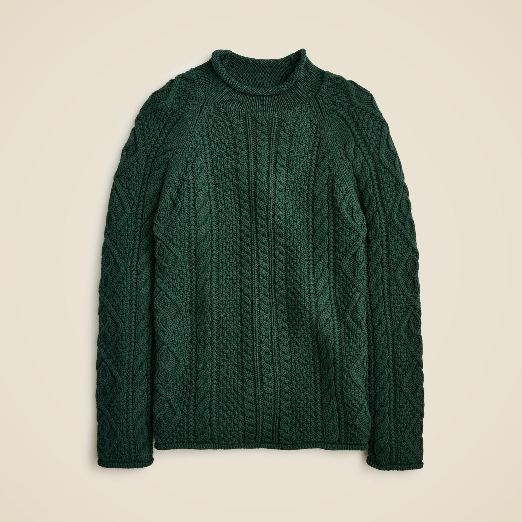Cotton cable-knit Rollneck™ sweater Product Image