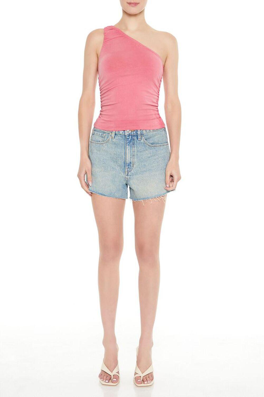 Ruched One-Shoulder Tank Top | Forever 21 Product Image