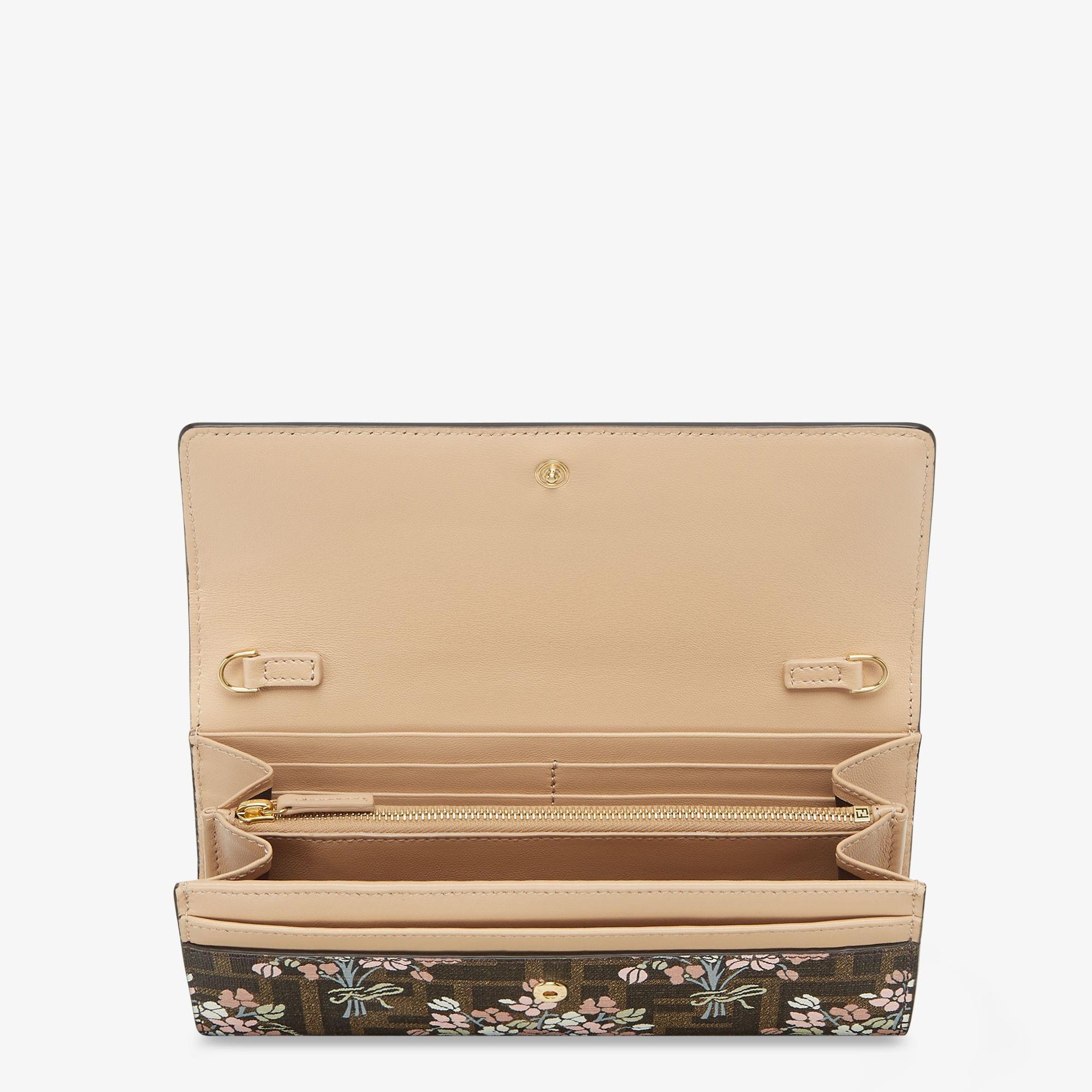 Fendi Roma Continental With ChainFendi Flower Bouquet brown FF fabric wallet Product Image