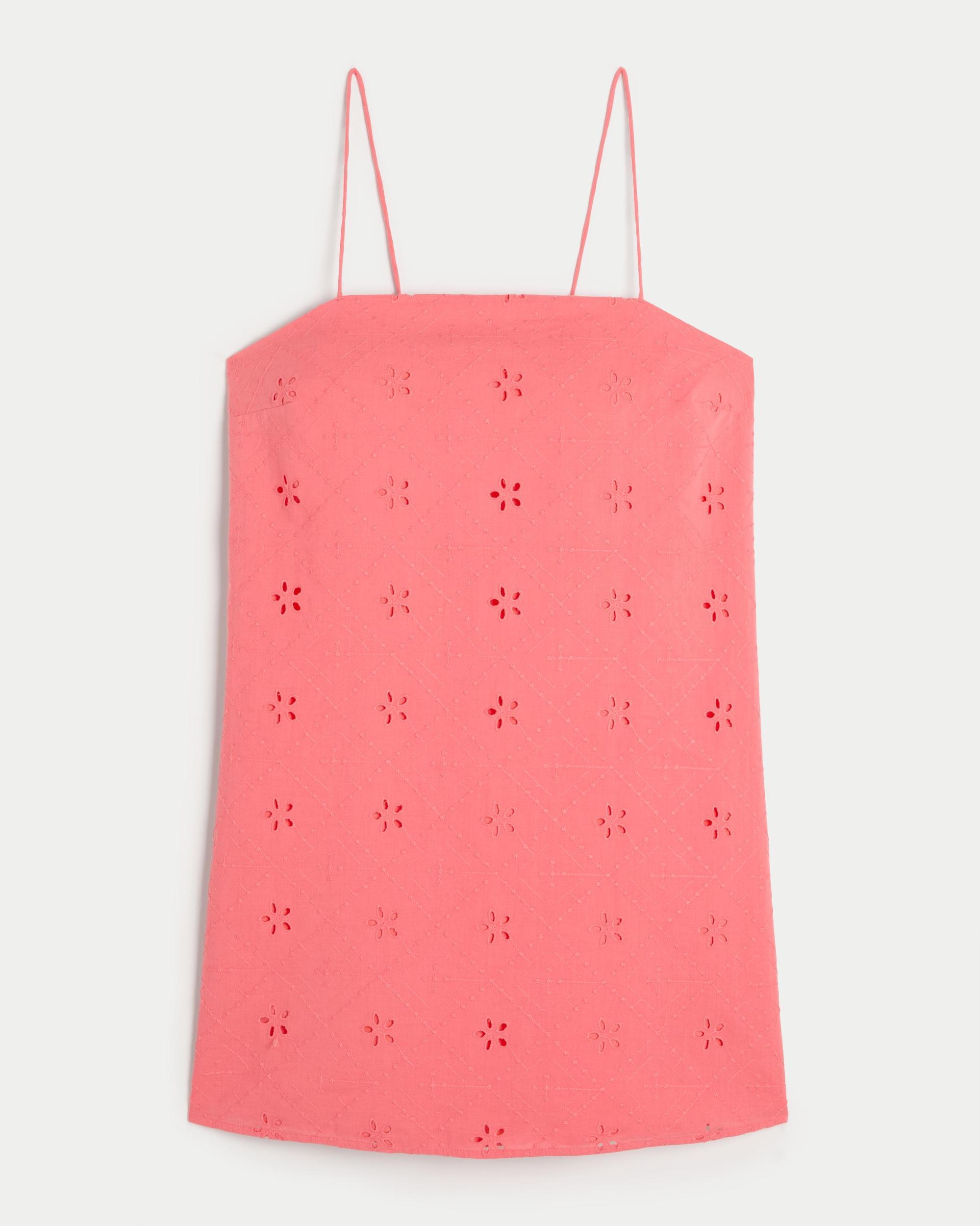 Eyelet Shift Mini Dress Product Image
