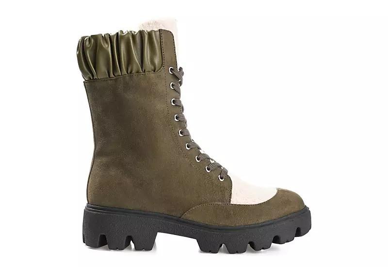 Journee Elinor Tru Comfort Foam Womens Hiker Boots Green Product Image