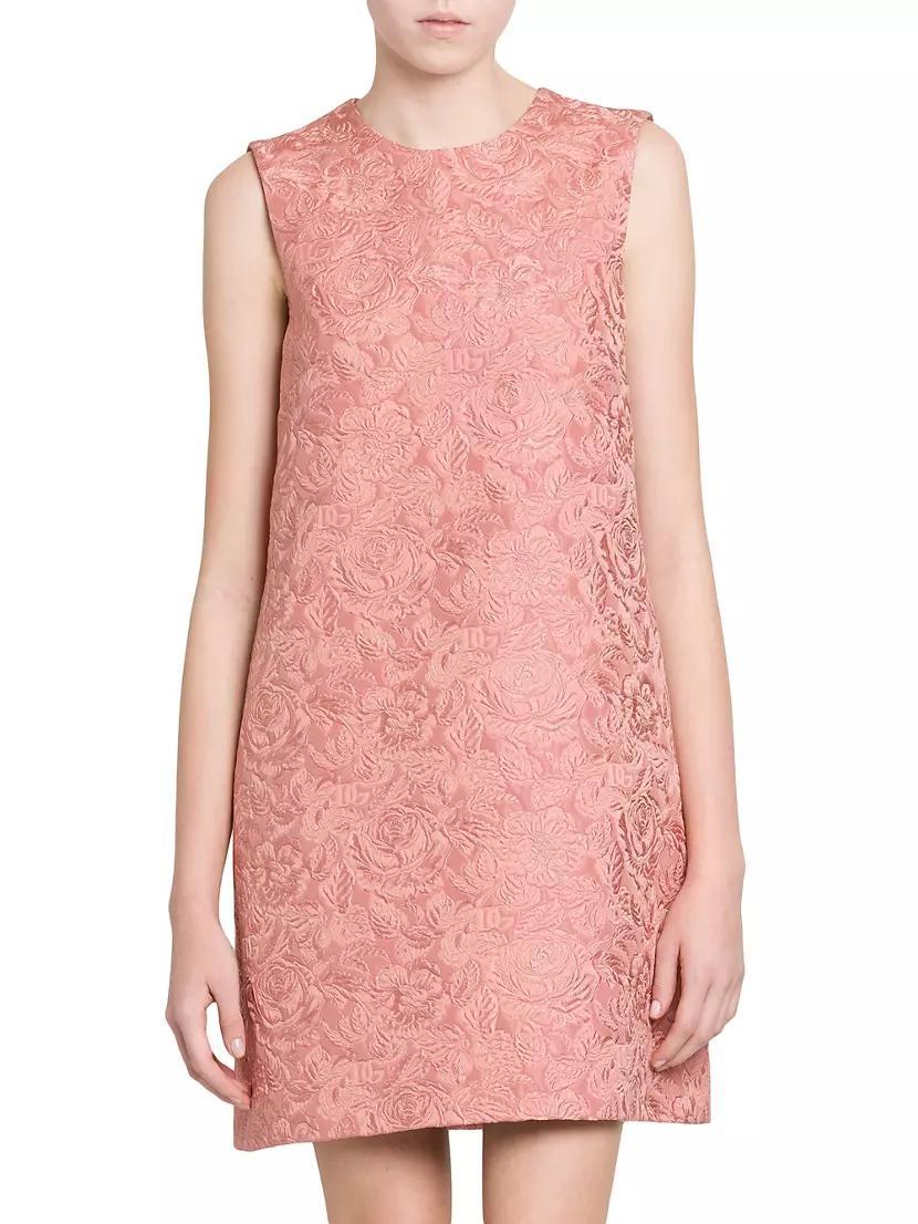 Floral Jacquard A-Line Minidress Product Image