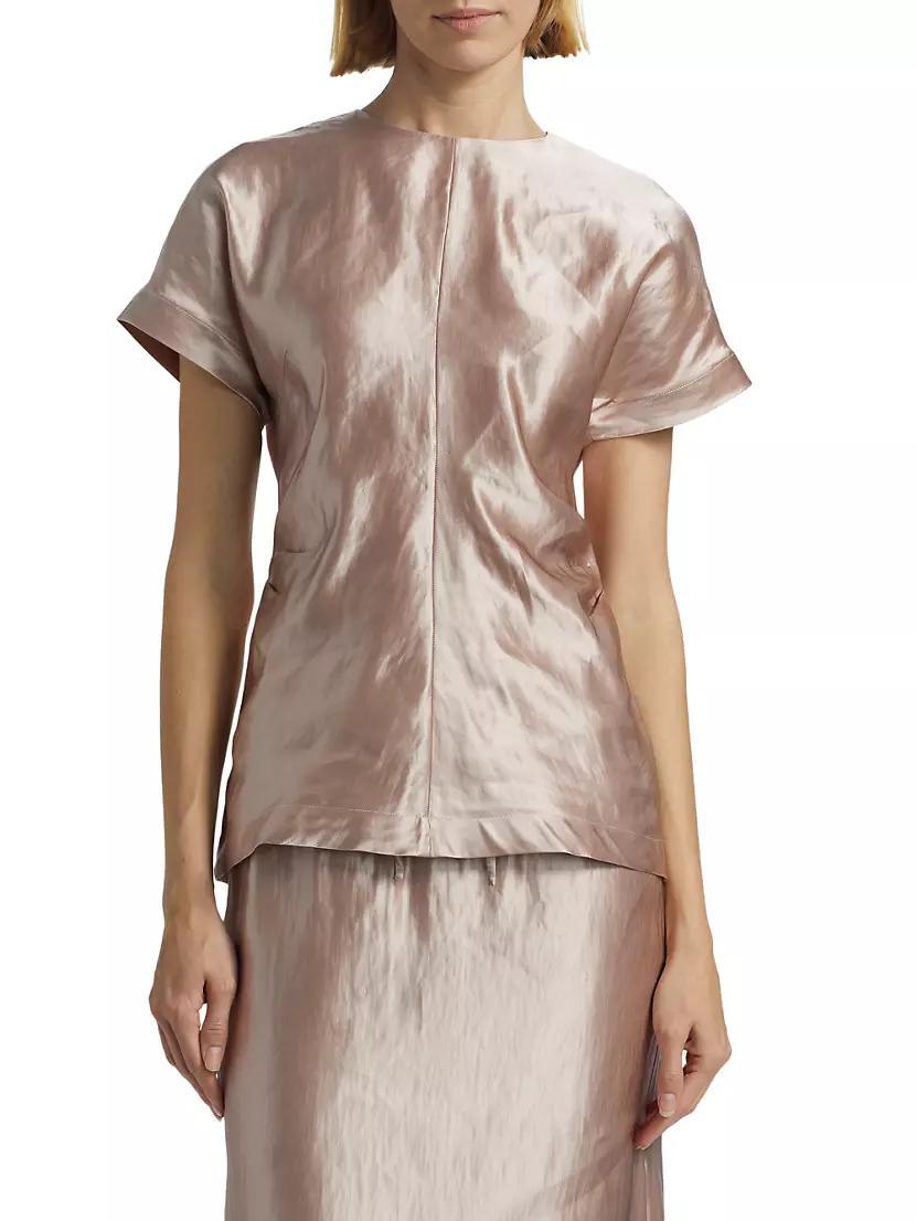 Womens Pero Fitted Short-Sleeve Blouse Product Image