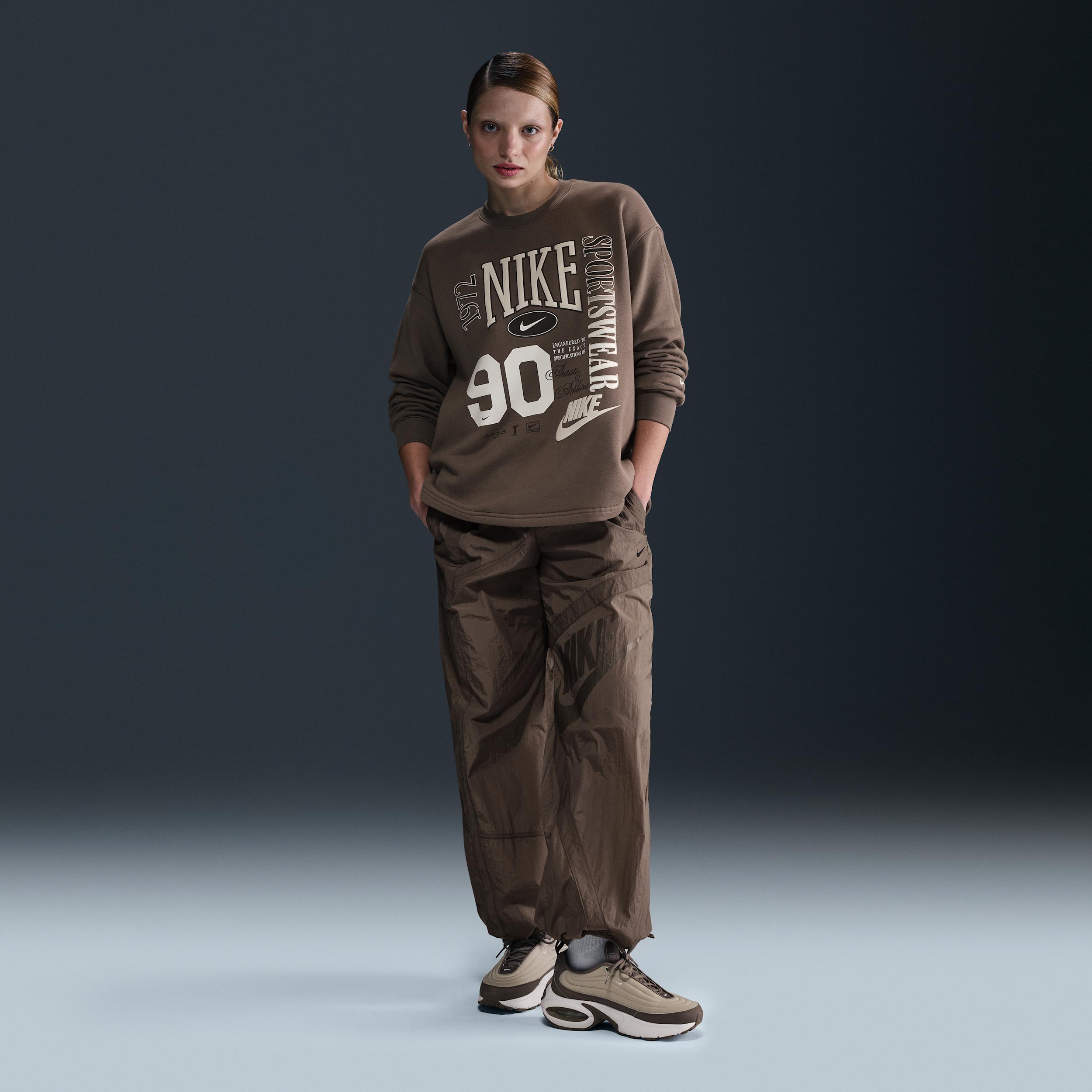 Women's Nike Sportswear Oversized Crew-Neck French Terry Sweatshirt Product Image