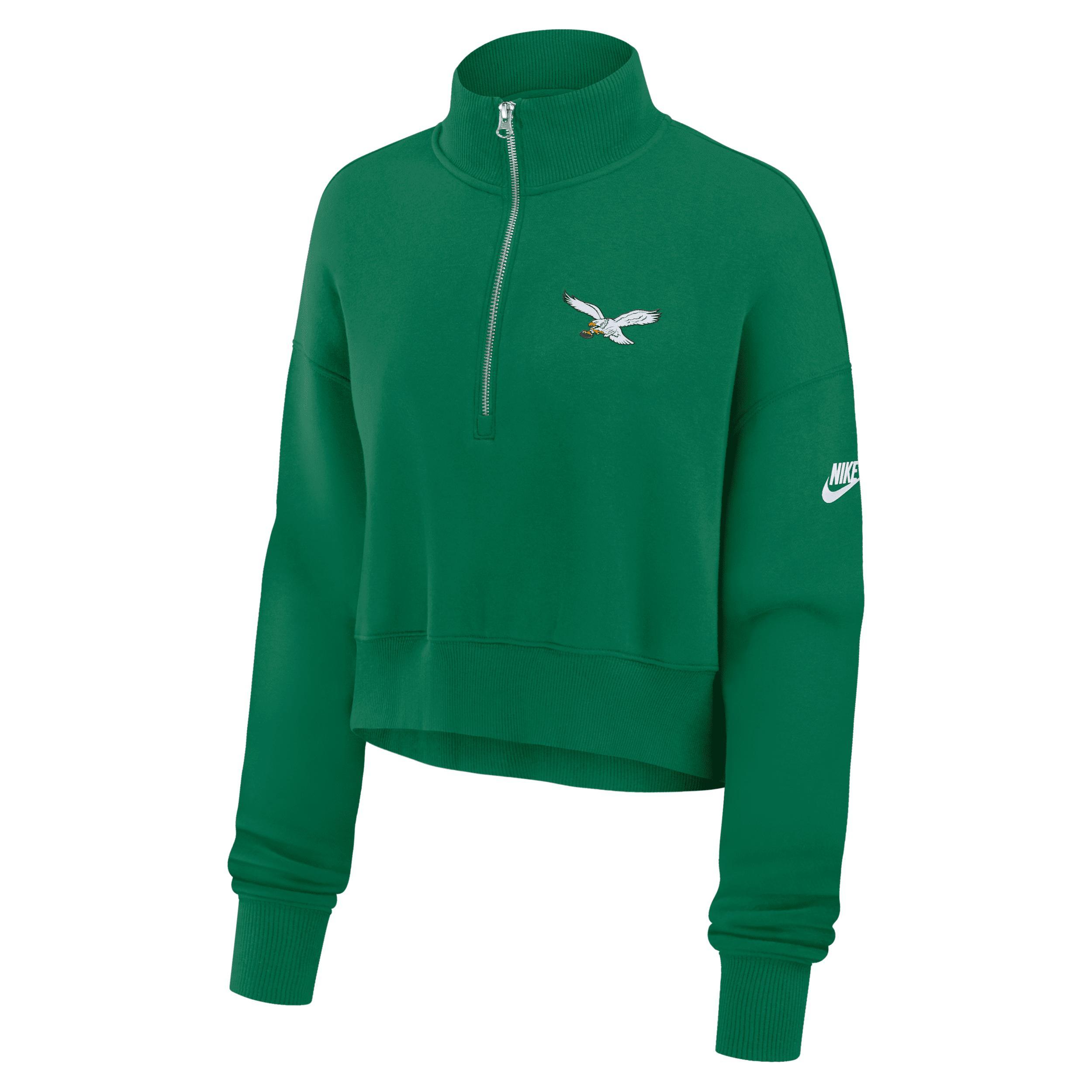 Detroit Lions Rewind Phoenix Nike Women's NFL Cropped 1/4-Zip Crew Product Image