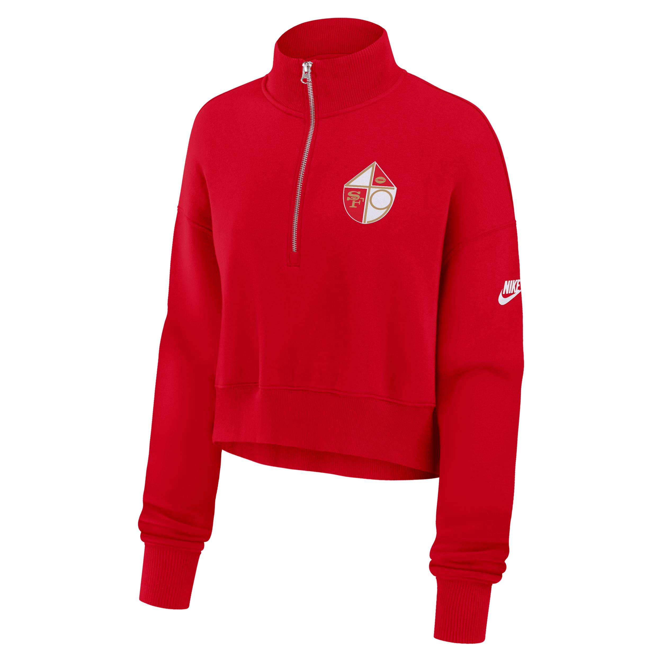 Women's Nike Black Cincinnati Bengals Rewind Phoenix Half-Zip Sweatshirt, Size: Medium Product Image