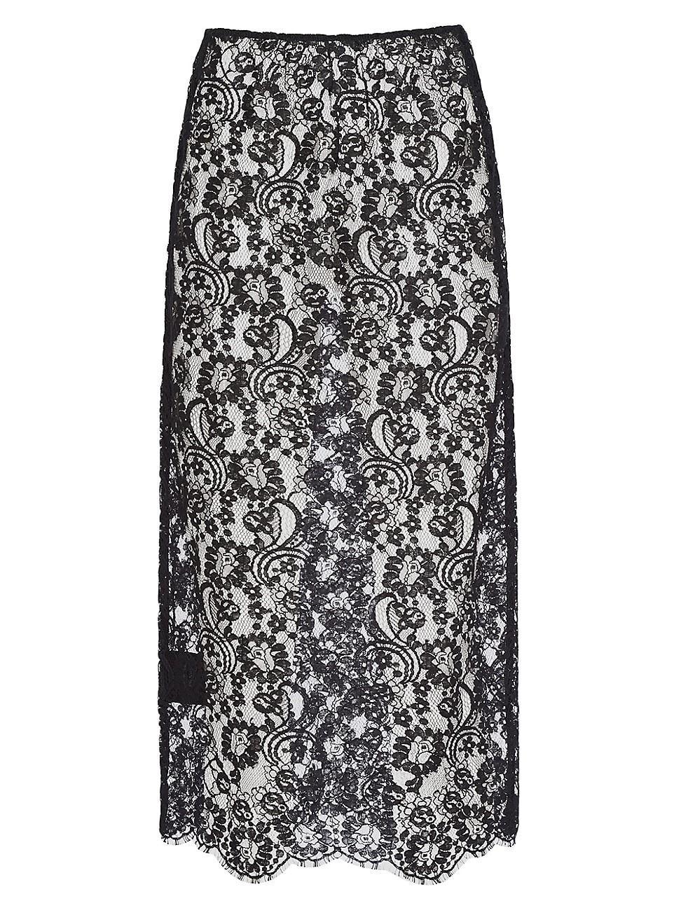 Lace Scallop Midi Skirt Product Image