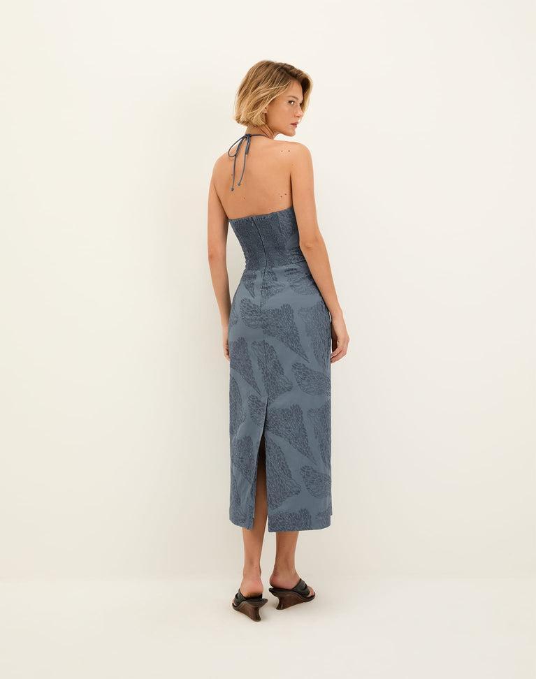 Yara Midi Dress - Embroidered West Coast Product Image