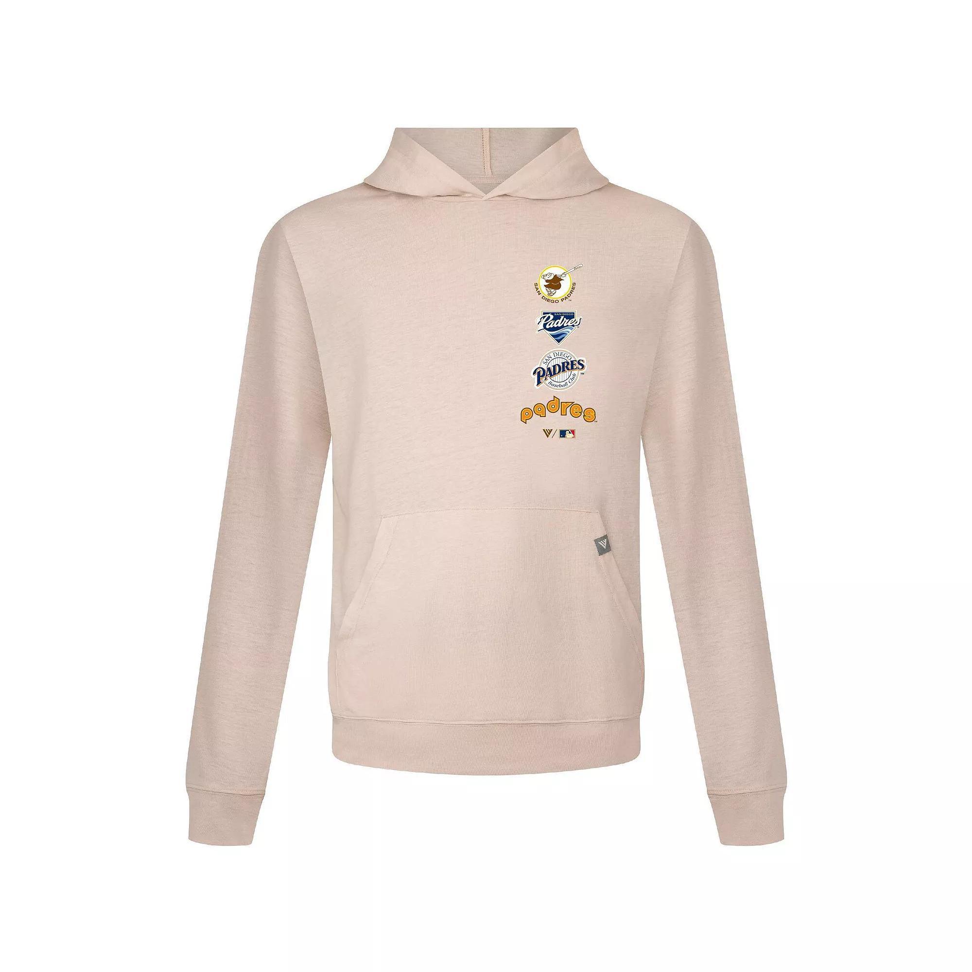 Men's Levelwear Cream San Diego Padres Base Line Pullover Hoodie, Size: XL, Beige Product Image