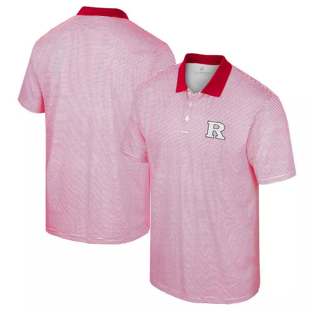 Men's Colosseum White/Maroon Minnesota Golden Gophers Print Stripe Polo, Size: XXL Product Image