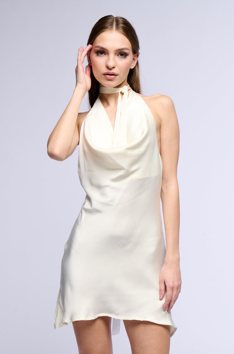 DOLLY SATIN MINI DRESS Product Image