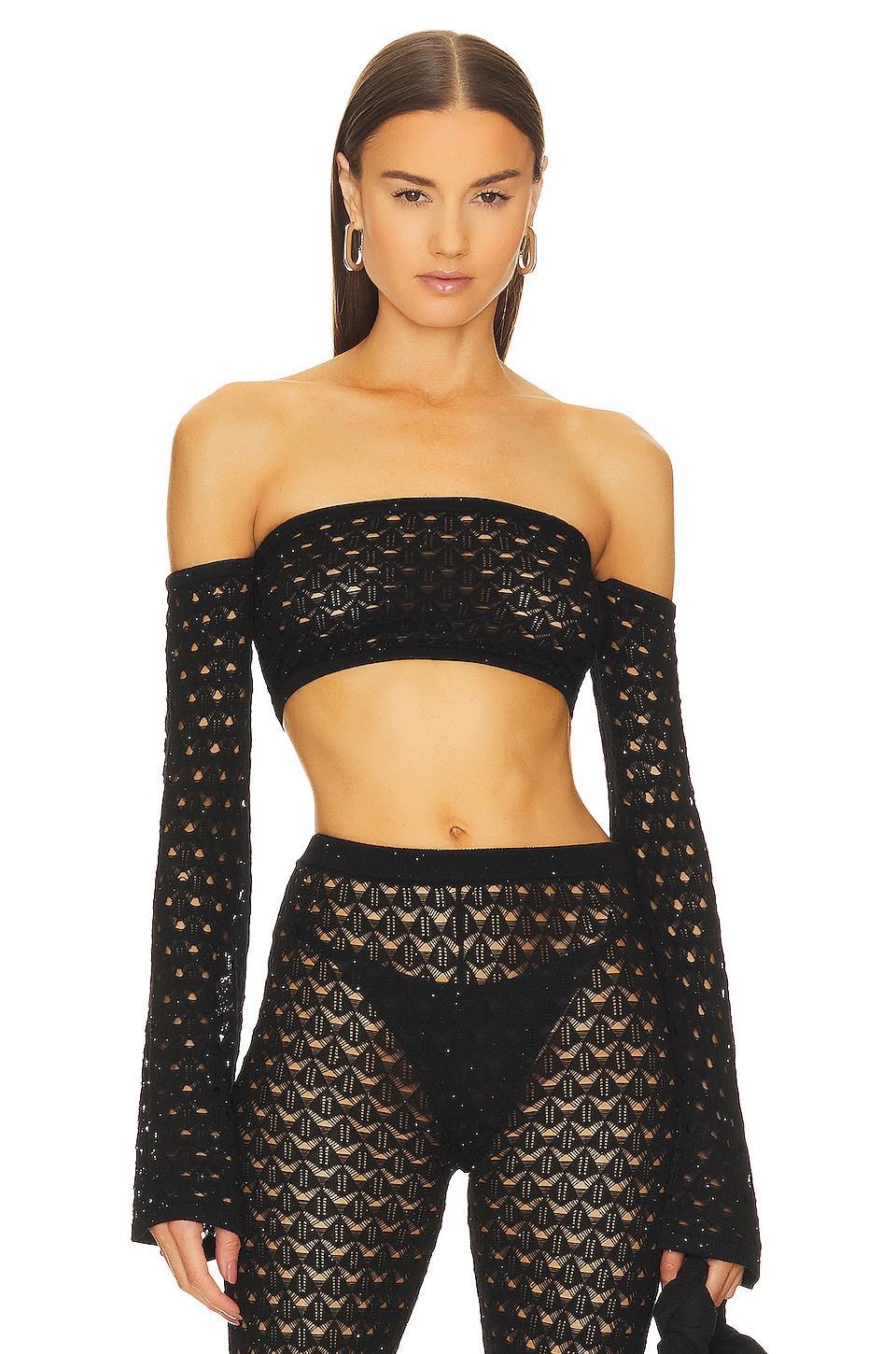 x REVOLVE Neola Off Shoulder Sequined Top Michael Costello Product Image