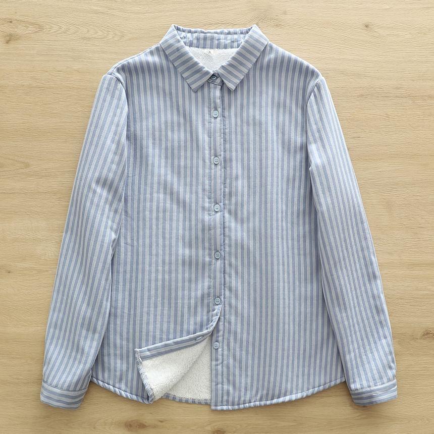 Long-Sleeve Striped Shirt Product Image