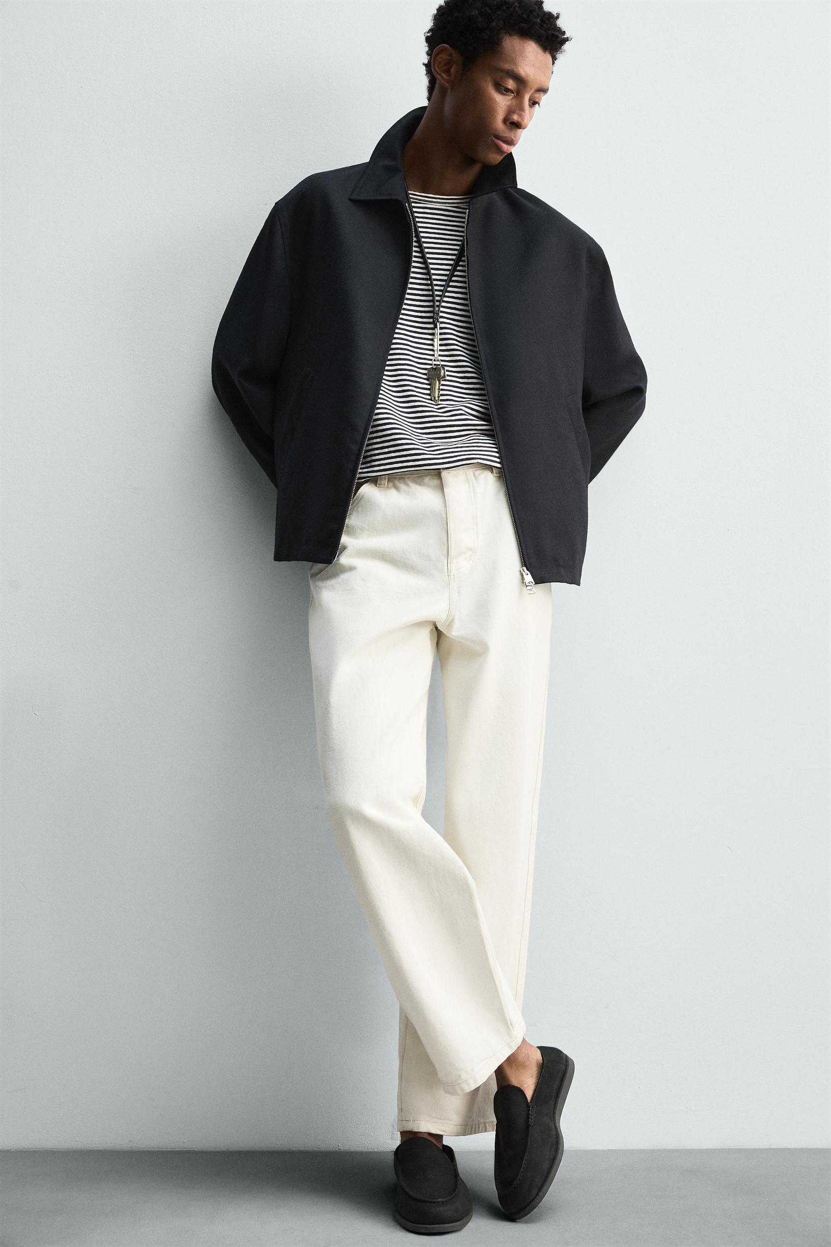 WOOL ZIP-UP OVERSHIRT Product Image