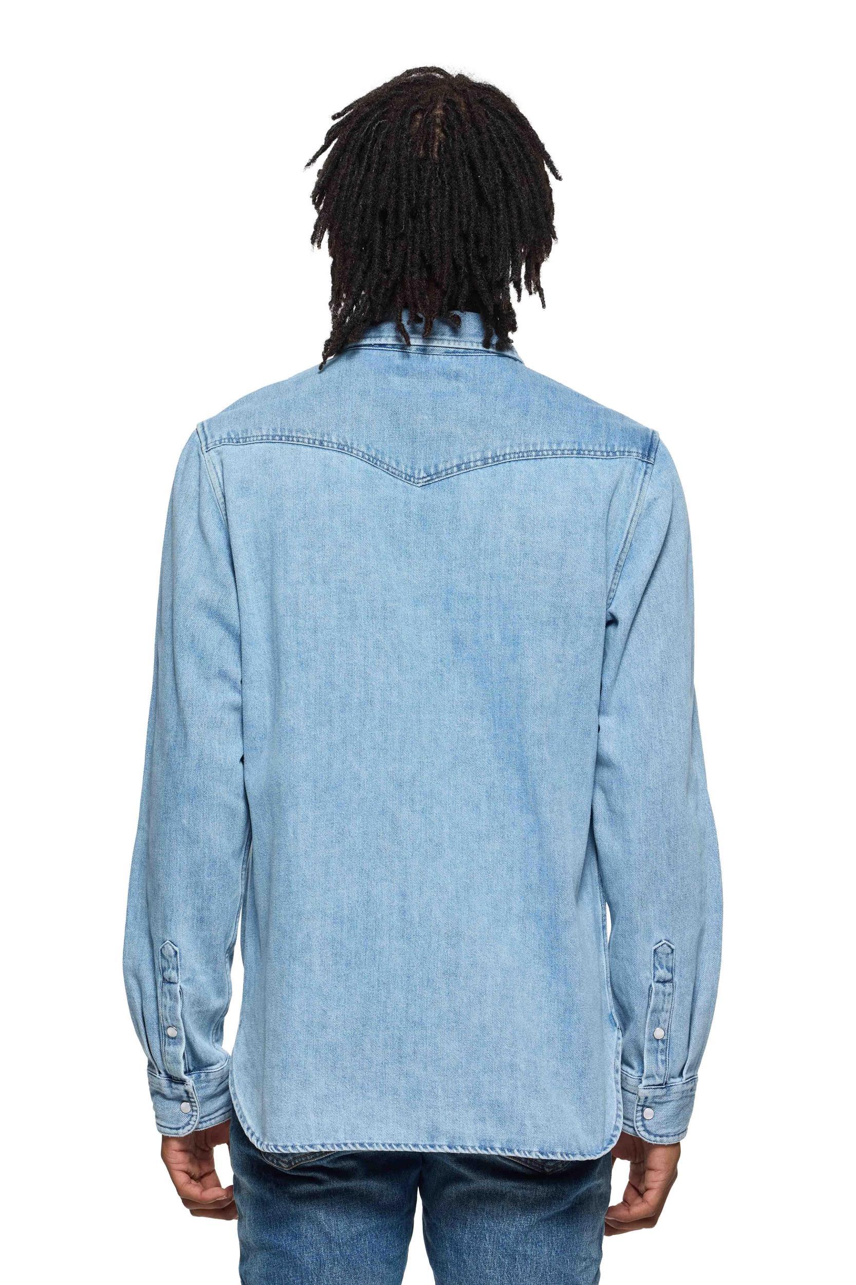 P054 Long Sleeve Western Shirt Male Product Image