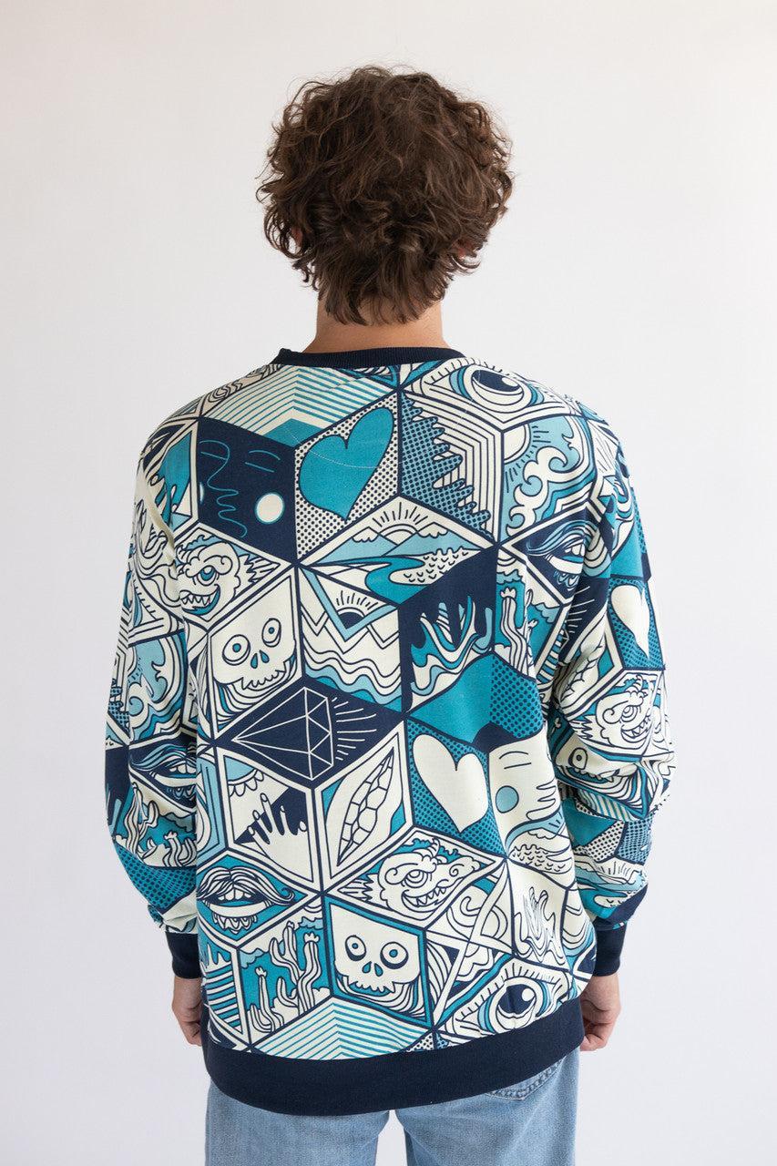 Geometric Pop Art Graphic Sweatshirt Product Image