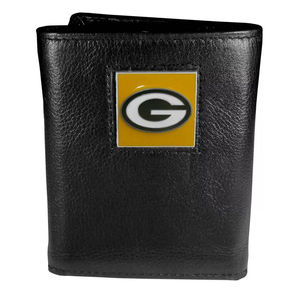 Men's Green Bay Packers Trifold Wallet, Black Product Image