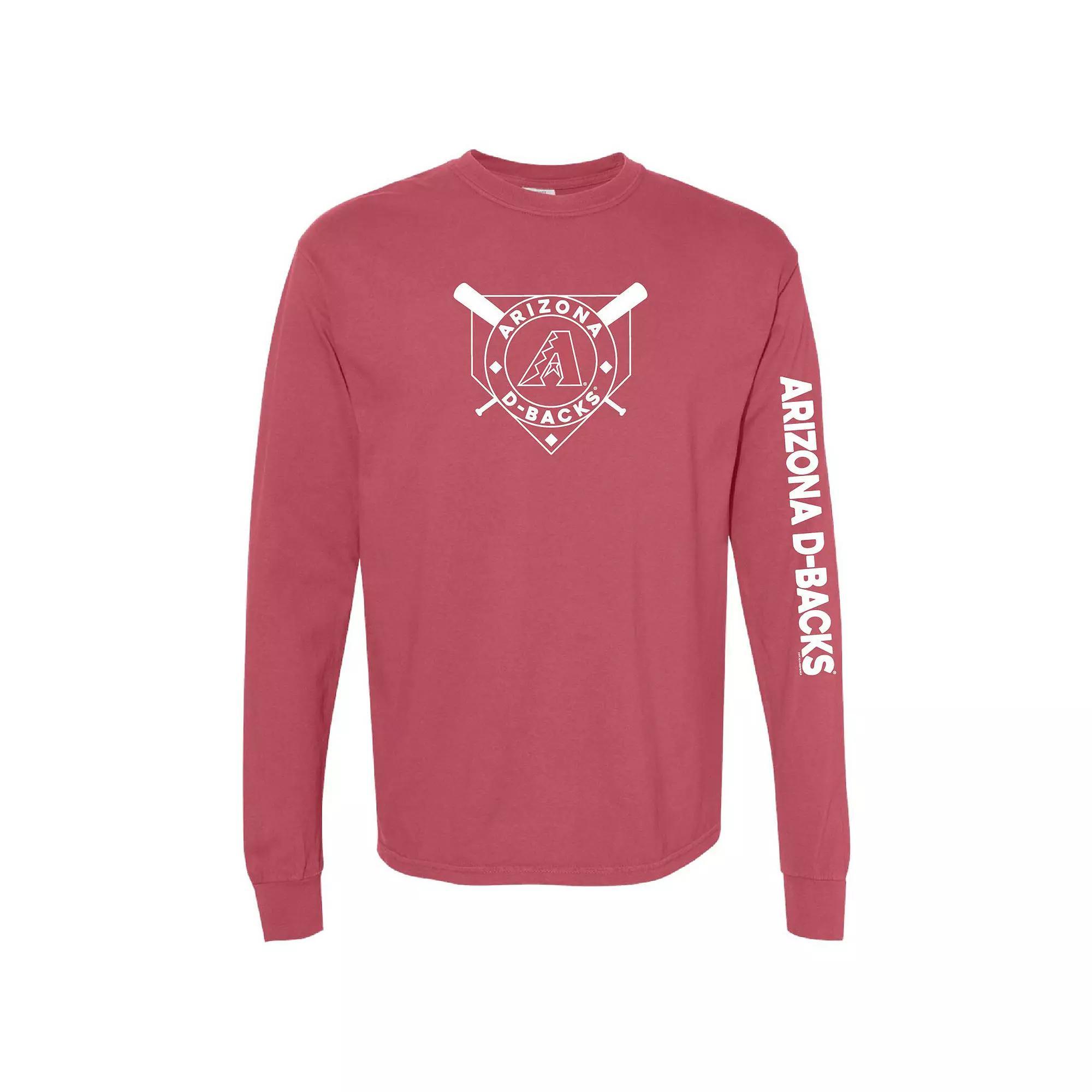 Women's Soft as a Grape Red Arizona Diamondbacks Pigment Dye Long Sleeve T-Shirt, Size: XL Product Image