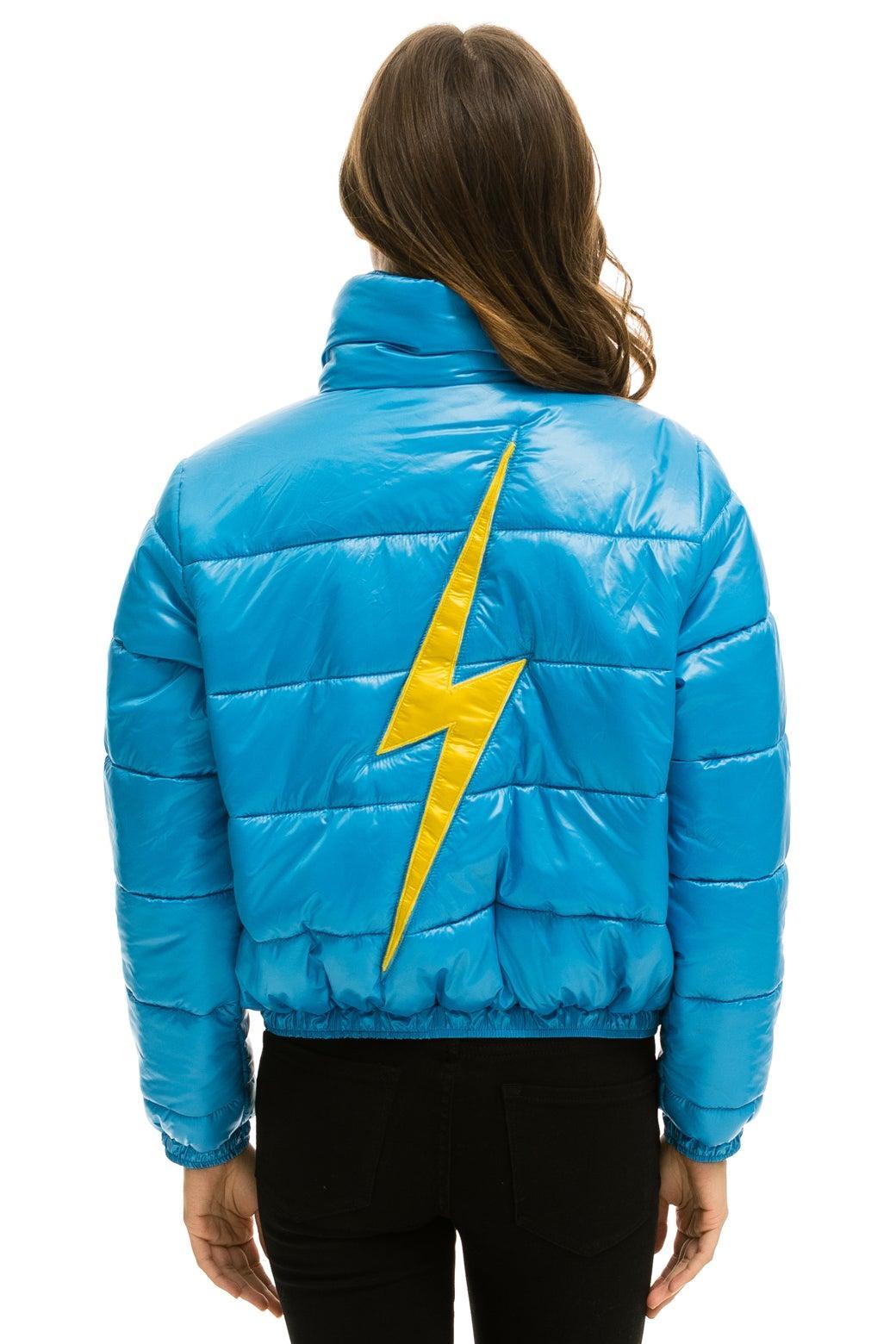 BOLT LUXE APRES PUFFER JACKET - GLOSSY OCEAN Female Product Image