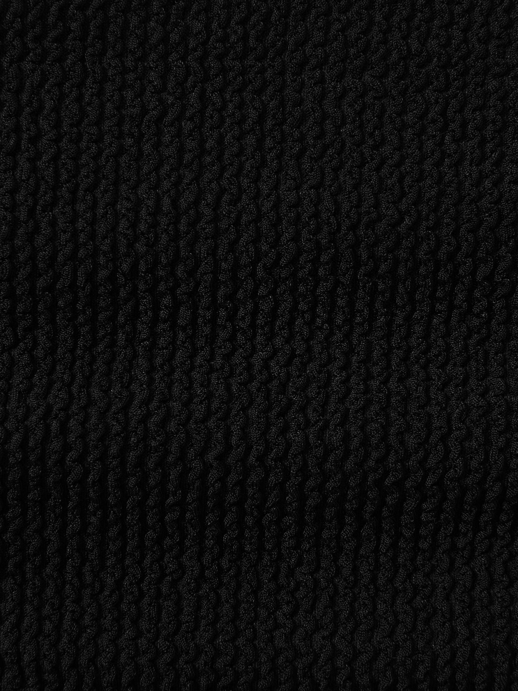 Good American Always Fits Textured Scoop Neck Bikini Top in Black Product Image