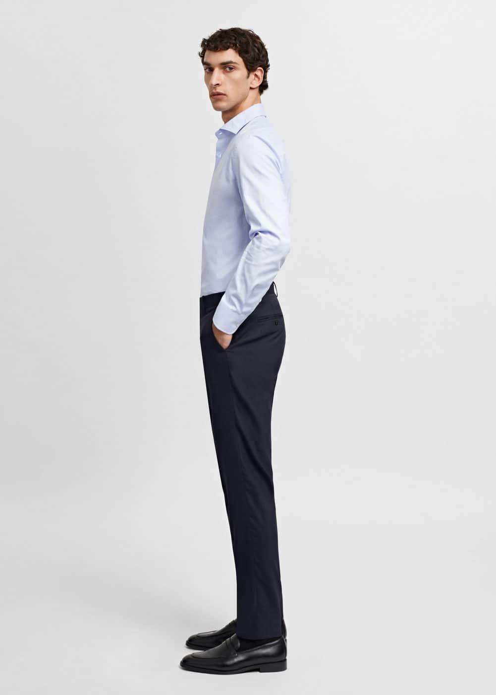 Slim fit structured suit shirt - Men | MANGO USA Product Image