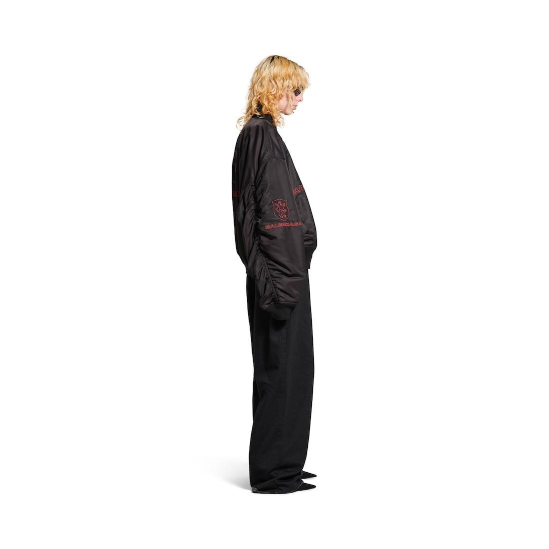 Men's Lion Club Varsity Jacket in Black Product Image