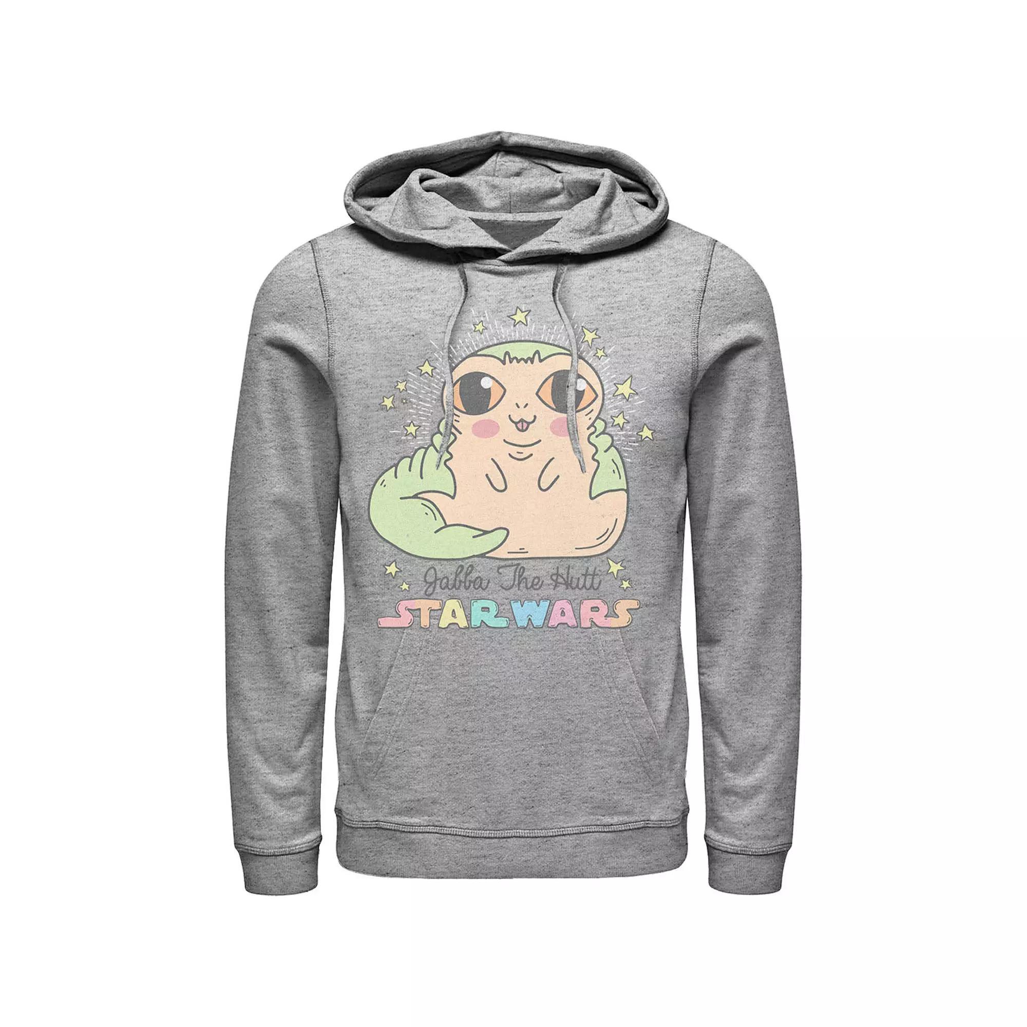 Men's Star Wars Cute Cartoon Jabba The Hutt Hoodie, Size: XXL, White Product Image