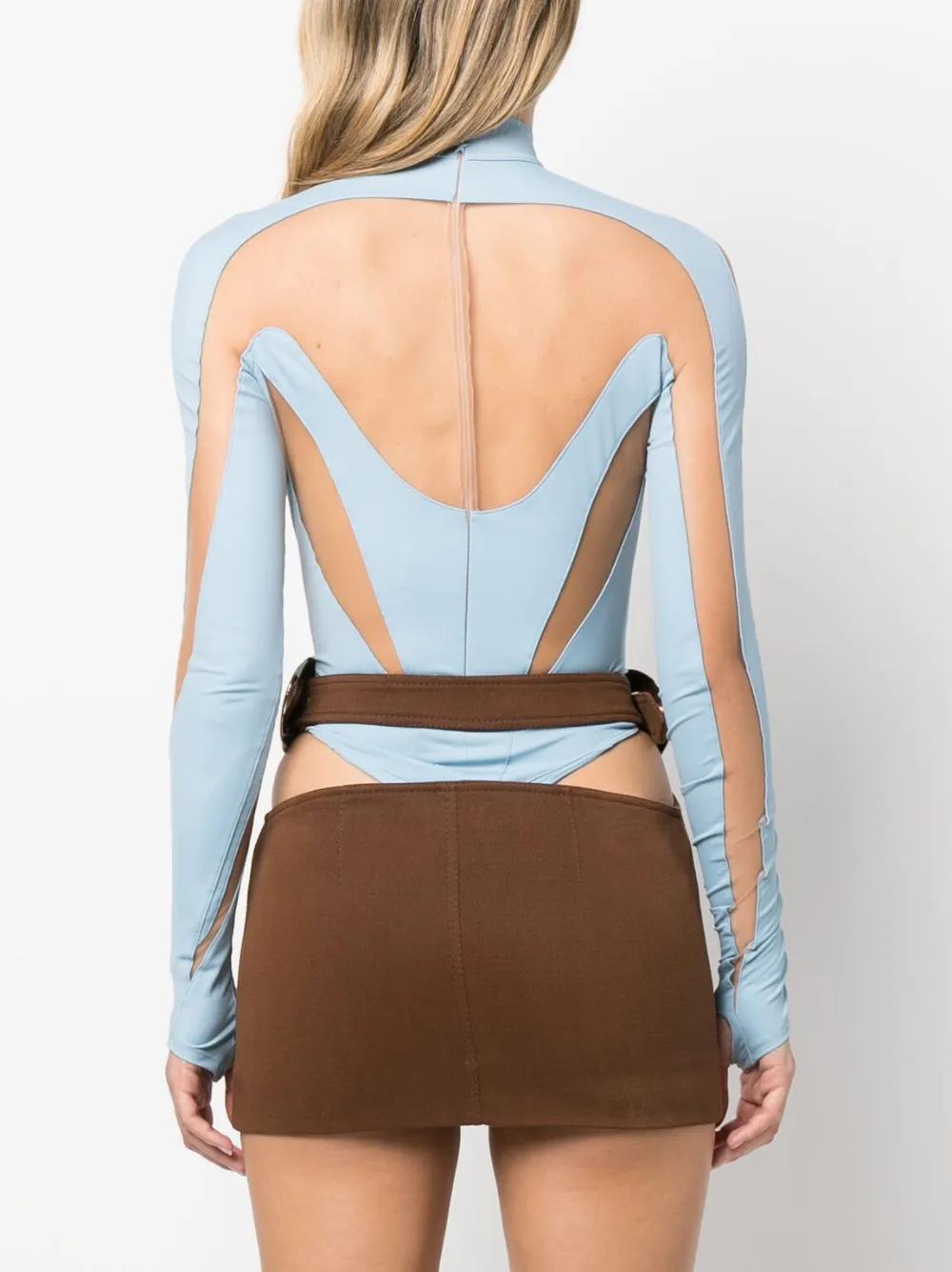 panelled sheer bodysuit Product Image