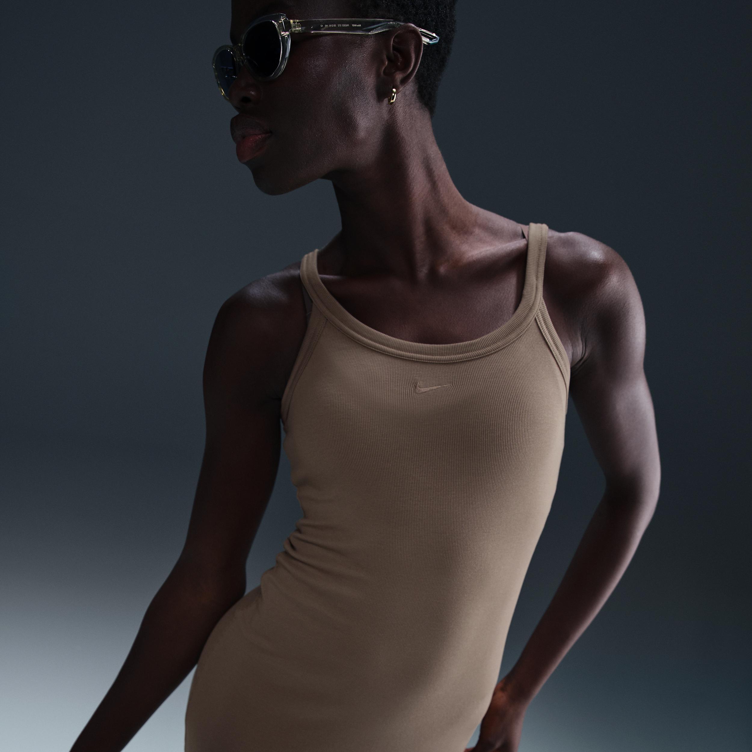Women's Nike Sportswear Chill Knit Tight Mini-Rib Tank Top Dress Product Image