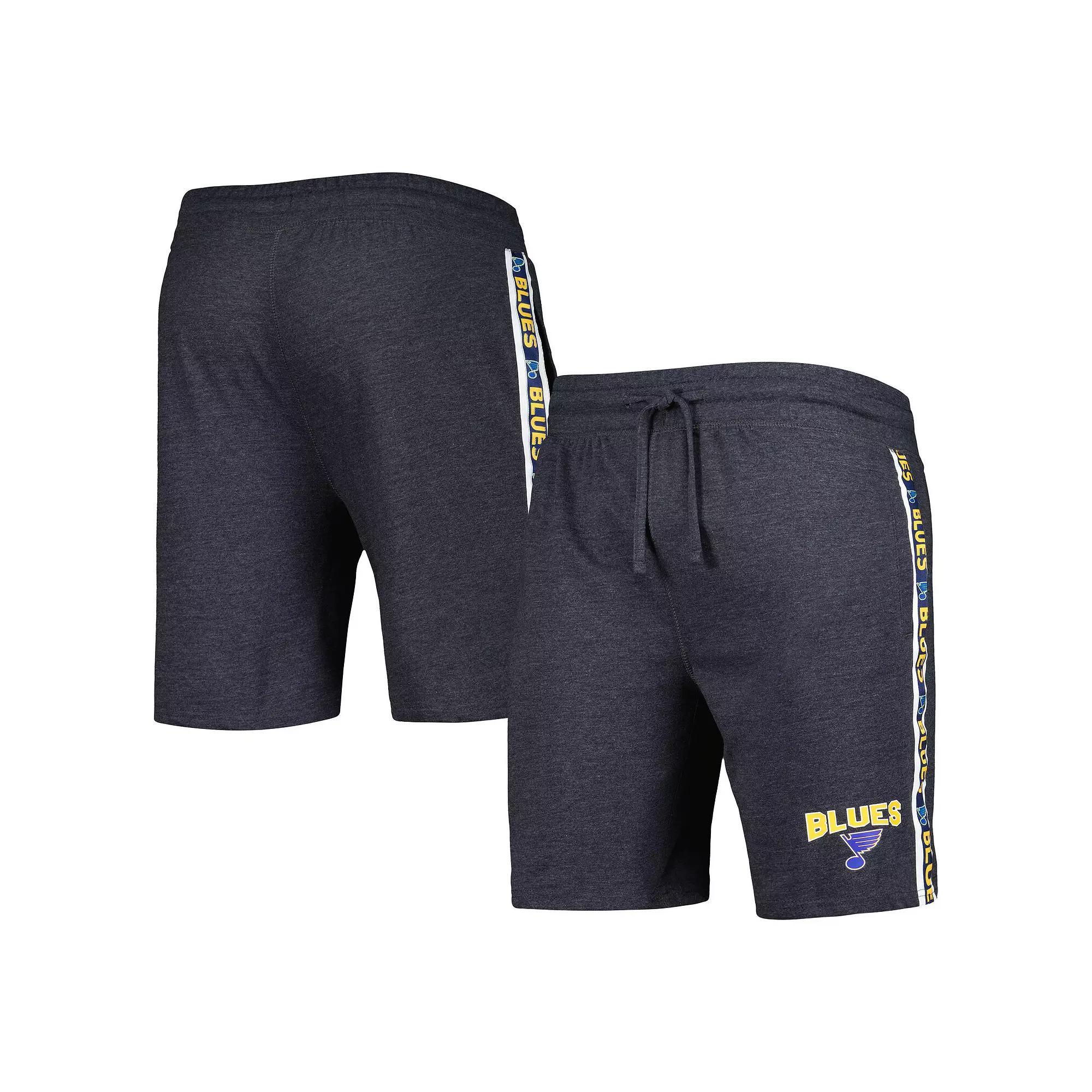 Men's Concepts Sport  Charcoal St. Louis Blues Team Stripe Shorts, Size: 2XL Product Image