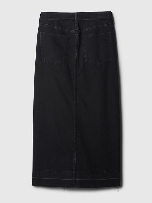 Denim Midi Skirt Product Image