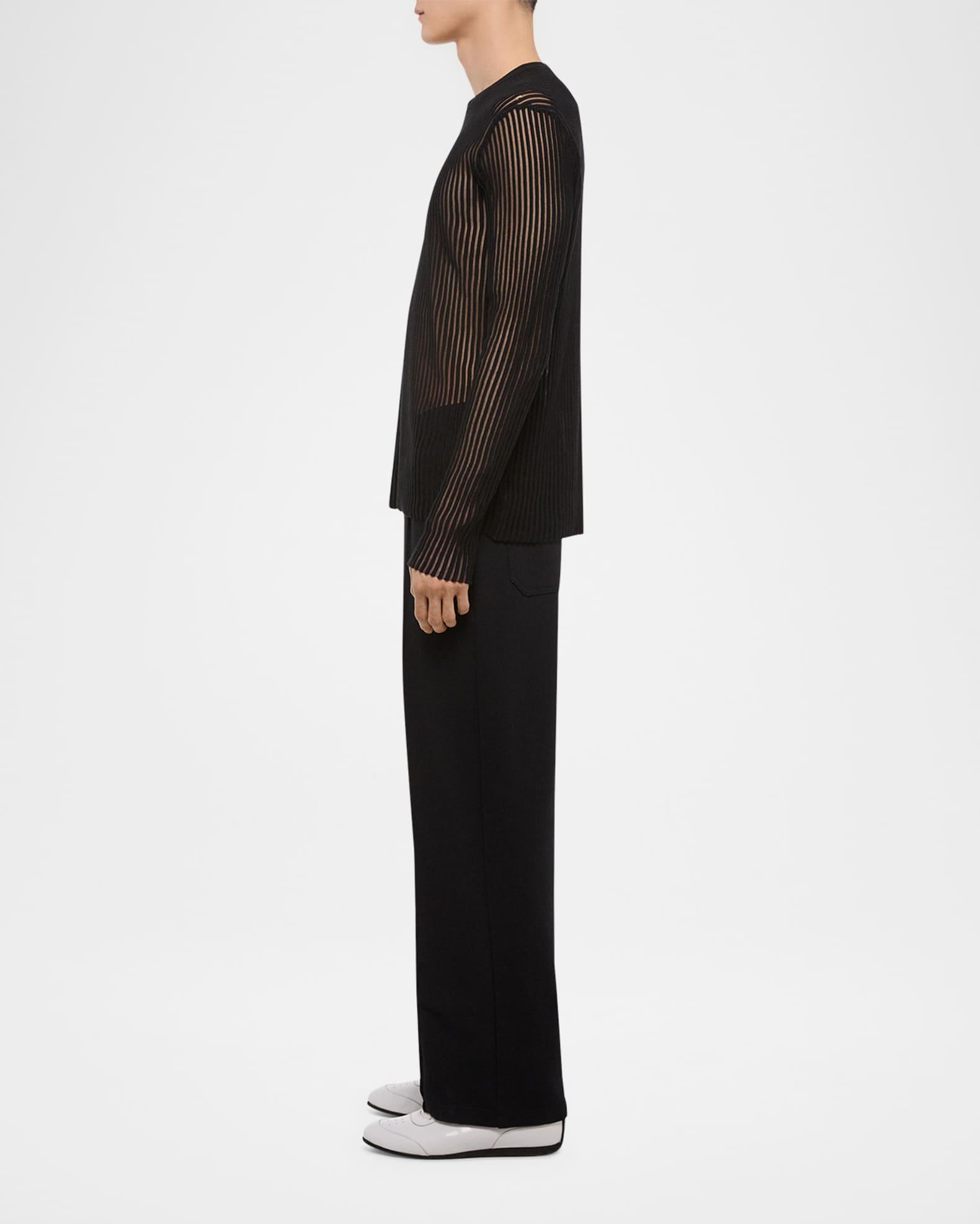 Men's Sheer Vertical Ribbed Top Product Image