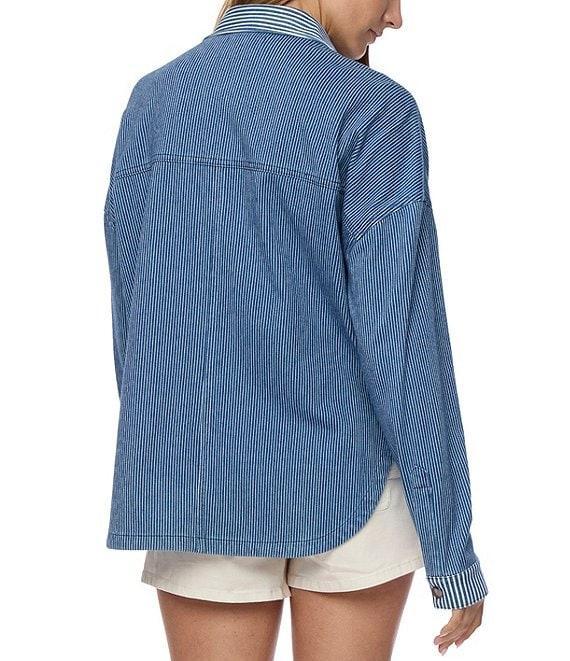 Flag and Anthem Keyport Long Sleeve Striped Shirt Jacket Product Image